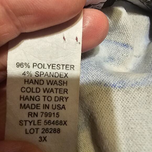 Marianne Open Front Blazer Jacket Floral Abstract Print USA Plus Size 3X - Picture 4 of 8